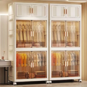  MUENHUI Large Capacity Folding Design Plastic Cupboard	