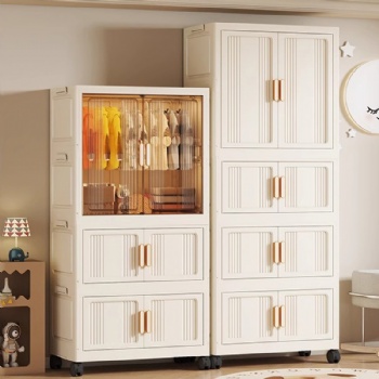  MUENHUI Large Capacity Folding Design Plastic Cupboard	