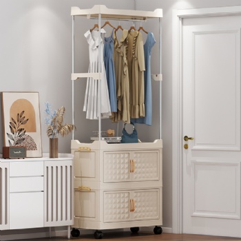  MUENHUI Large Capacity Multifunctional Folding Design Plastic Wardrobe	