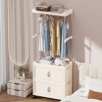  MUENHUI Large Capacity Multifunctional Folding Design Plastic Wardrobe	