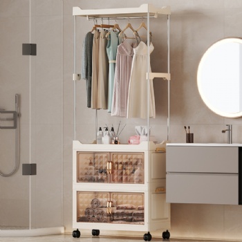  MUENHUI Large Capacity Multifunctional Folding Design Plastic Wardrobe	