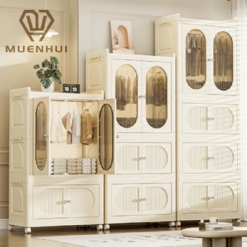 MUENHUI Multifunctional High Quality Folding Design Plastic Cupboard