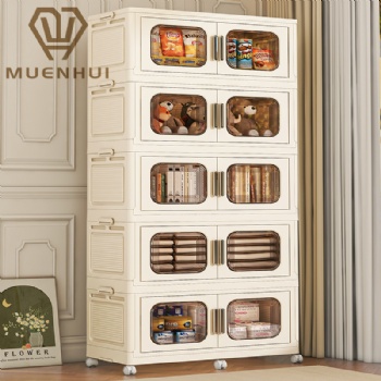 MUENHUI Wholesale Large Capacity Folding Design Plastic Storage Cabinet