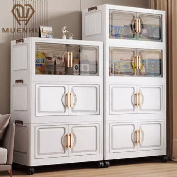 MUENHUI New Design Large Capacity Folding Design Plastic Storage Cabinet