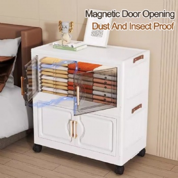  MUENHUI New Design Large Capacity Folding Design Plastic Storage Cabinet	