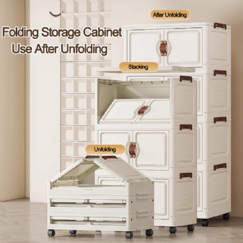  MUENHUI New Arrival High Quality Folding Plastic Storage Cabinet	