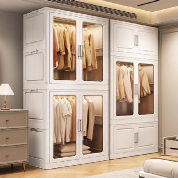  MUENHUI New Design Large Capacity Folding Plastic Wardrobe	