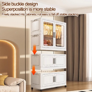  MUENHUI New Design Large Capacity Folding Plastic Wardrobe	