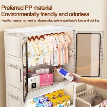  MUENHUI New Design Large Capacity Folding Plastic Wardrobe	