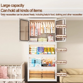  MUENHUI New Design Large Capacity Folding Plastic Wardrobe	
