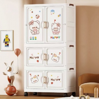  MUENHUI New Design High Quality Large Capacity Plastic Cartoon Wardrobe	
