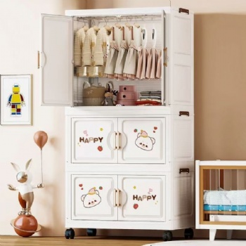  MUENHUI New Design High Quality Large Capacity Plastic Cartoon Wardrobe	