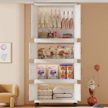  MUENHUI New Design High Quality Large Capacity Plastic Cartoon Wardrobe	