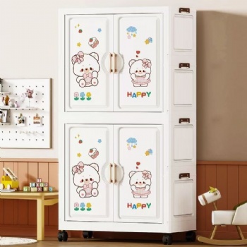  MUENHUI New Design High Quality Large Capacity Plastic Cartoon Wardrobe	