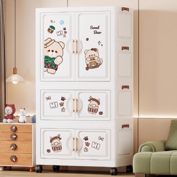  MUENHUI New Arrival High Quality Folding Design Plastic Baby Wardrobe	