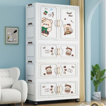  MUENHUI New Arrival High Quality Folding Design Plastic Baby Wardrobe	