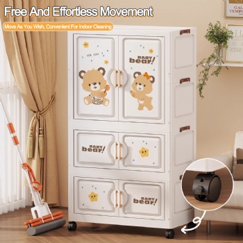  MUENHUI New Design Wholesale Folding Design Plastic Cupboard	