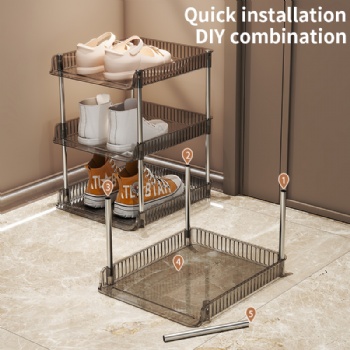  MUENHUI New Design Wholesale High Quality Plastic Shoes Storage Rack	