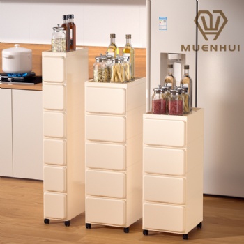 MUENHUI New Design High Quality Household Plastic Narrow Drawer Cabinet
