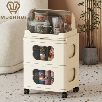 MUENHUI New Design High Quality Plastic Storage Cabinet With Drain Rack
