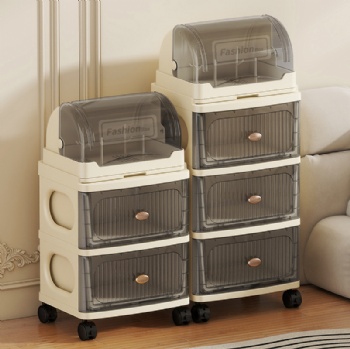  MUENHUI New Design Multifunctional High Quality Plastic Storage Cabinet with Drain Rack	