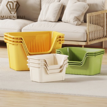 MUENHUI New Designs Large Capacity Plastic Cat Litter Toilet Basin