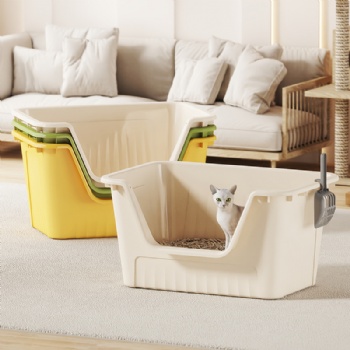  MUENHUI New Designs Large Capacity Plastic Cat Litter Toilet Basin	