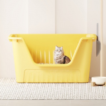  MUENHUI New Designs Large Capacity Plastic Cat Litter Toilet Basin	