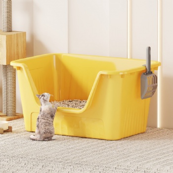  MUENHUI New Designs Large Capacity Plastic Cat Litter Toilet Basin	