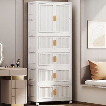  MUENHUI Large Capacity Folding Design Plastic Wardrobe	